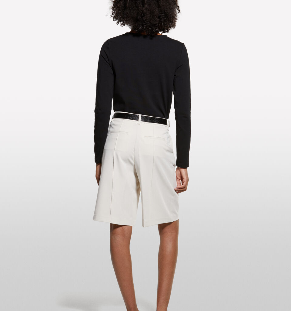 Bermudas bege relaxed fit - calças calções para mulher - Bege | Sisley image number 2